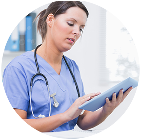 female medical professional circle female medical professional circle